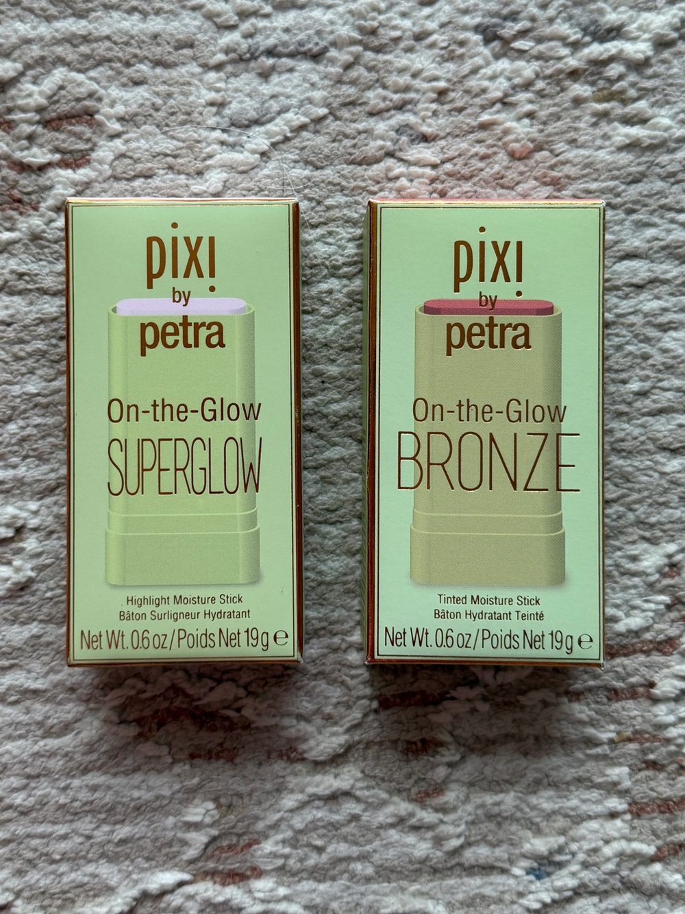 Pixi On-the-Glow Superglow & Bronze Stick Duo - PetalDew & WarmGlow
